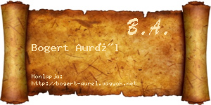 Bogert Aurél névjegykártya